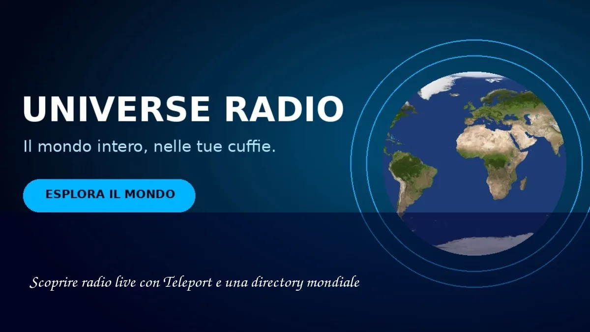 Editorial illustration: Discover live radio with Teleport and a world directory