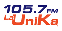 LA UNIKA 105.7 (Ciudad Obregón) - 105.7 FM - XHOS-FM - Radio Grupo García de León - Ciudad Obregón, Sonora radio logo