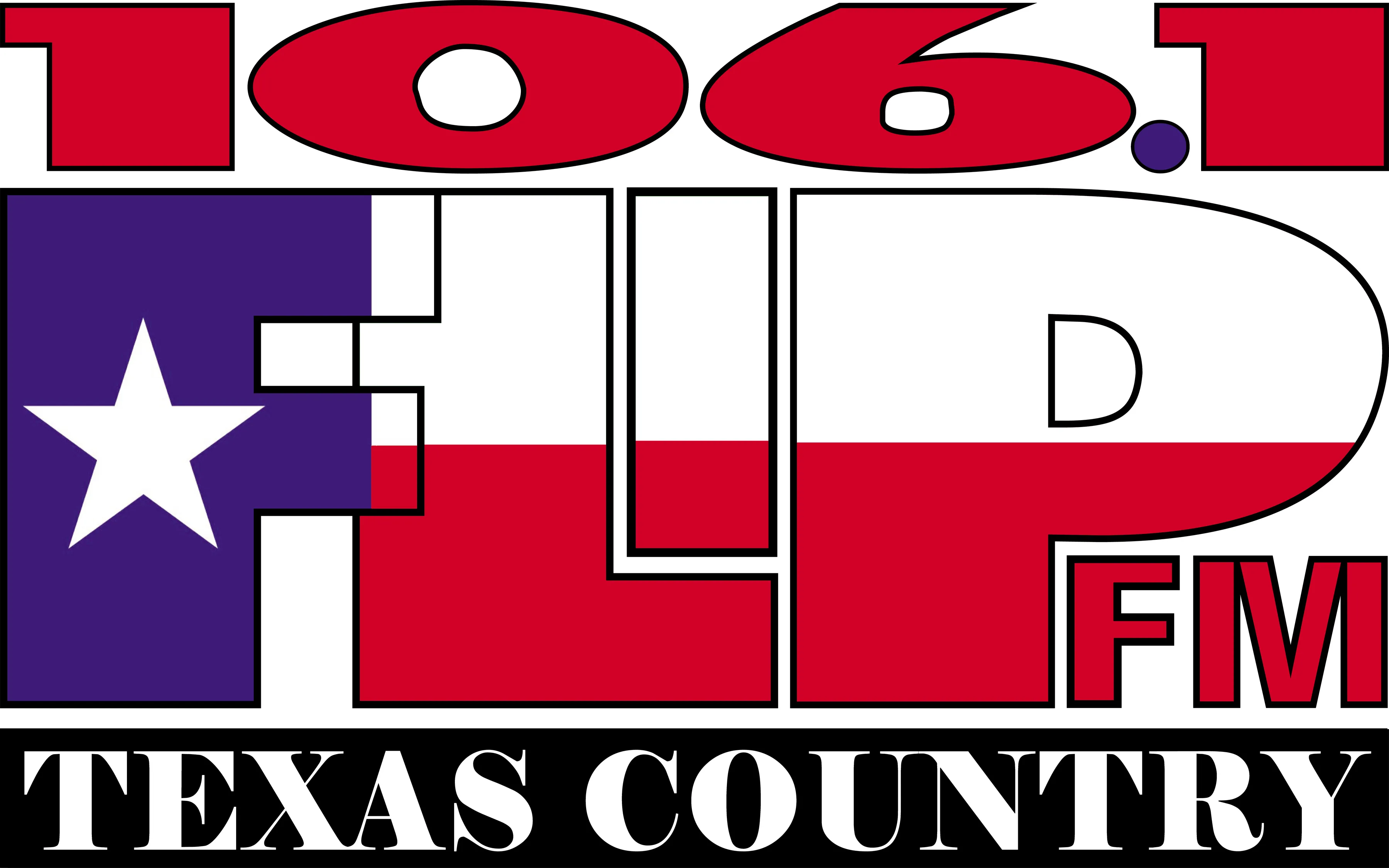 KFLP-FM 106.1 radio logo