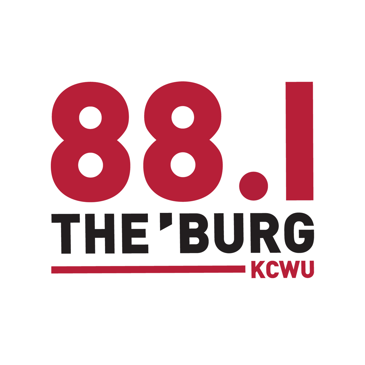 KCWU-FM 88.1 The 'Burg radio logo