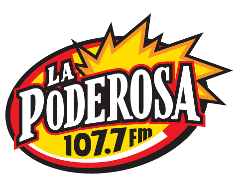LA PODEROSA 107.7 (Aguascalientes) - 107.7 FM - XHYZ-FM - Radiogrupo - Aguascalientes, Aguascalientes radio logo