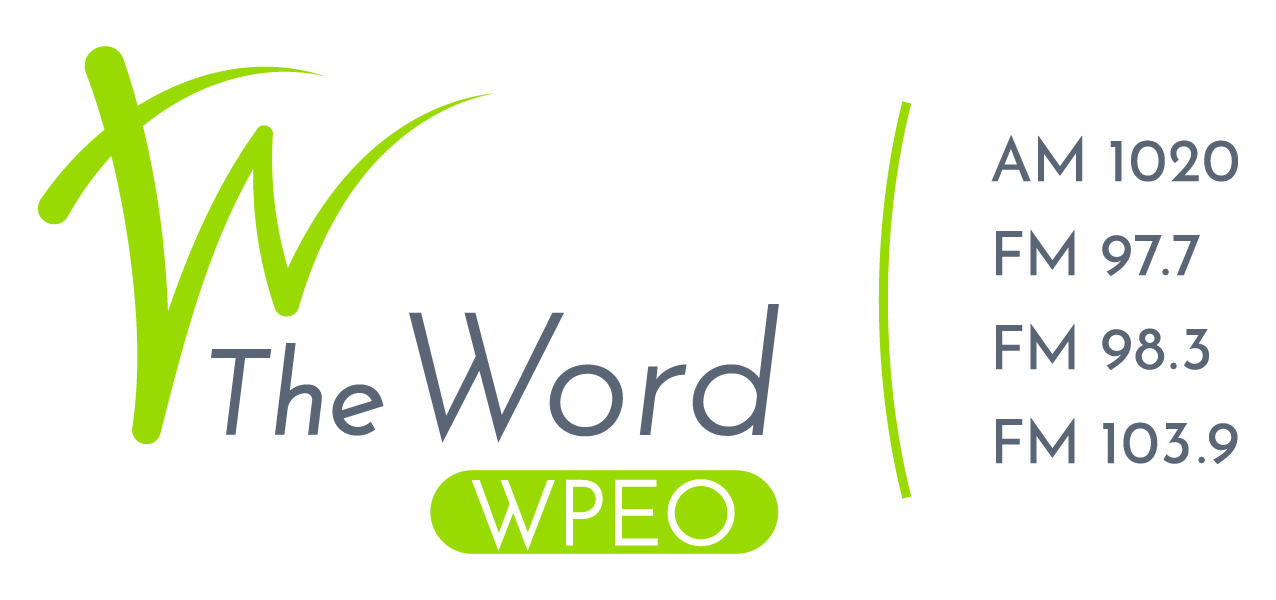 The Word WPEO 1020 AM radio logo