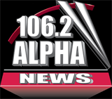 Alpha News 106.2 radio logo