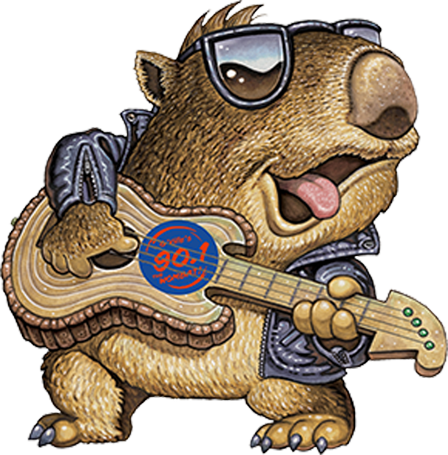 90.1 WMBT The Wombat radio logo