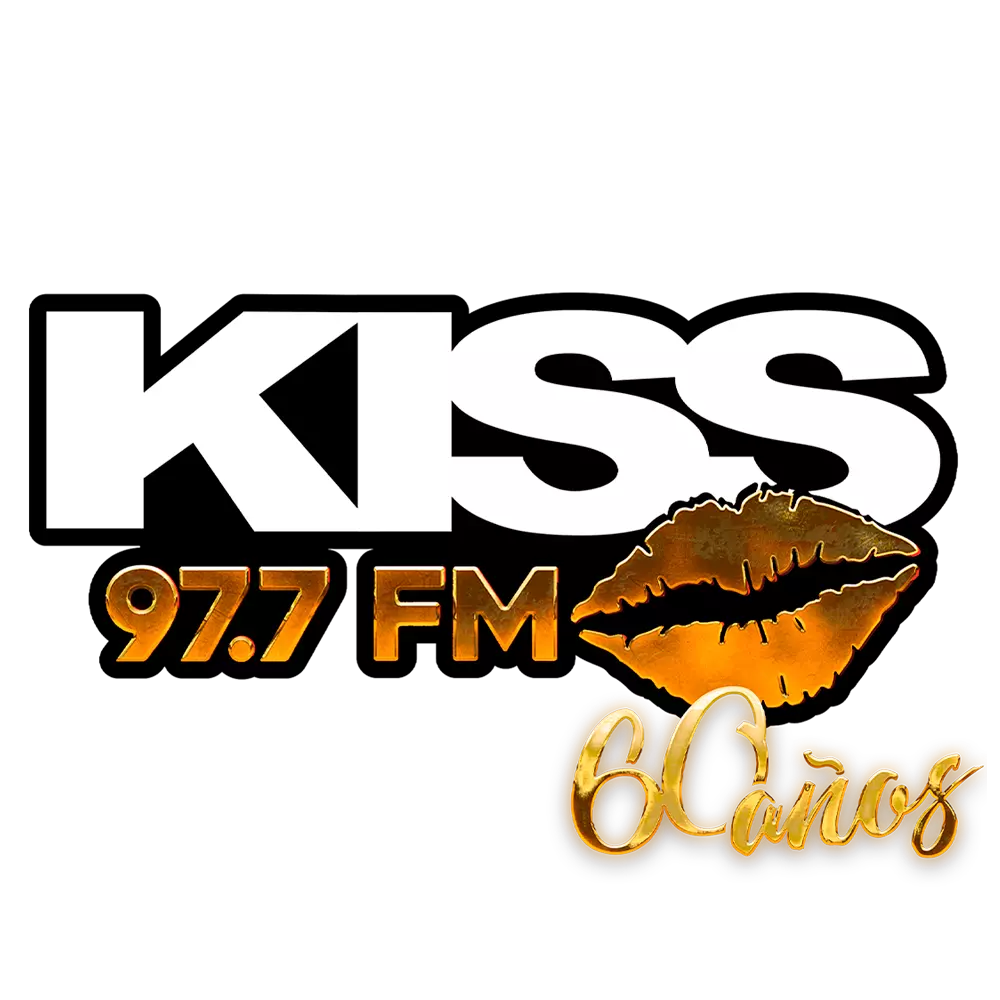 97.7 Kiss FM (Mérida) - 97.7 FM - XHGL-FM - Grupo SIPSE Radio - Mérida, Yucatán radio logo