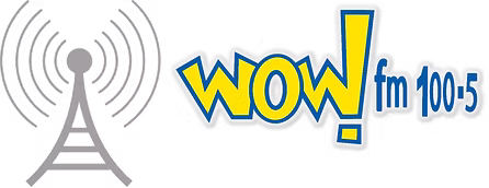 WOW FM 100.5 radio logo