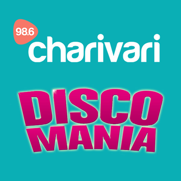 98.6 charivari Discomania radio logo