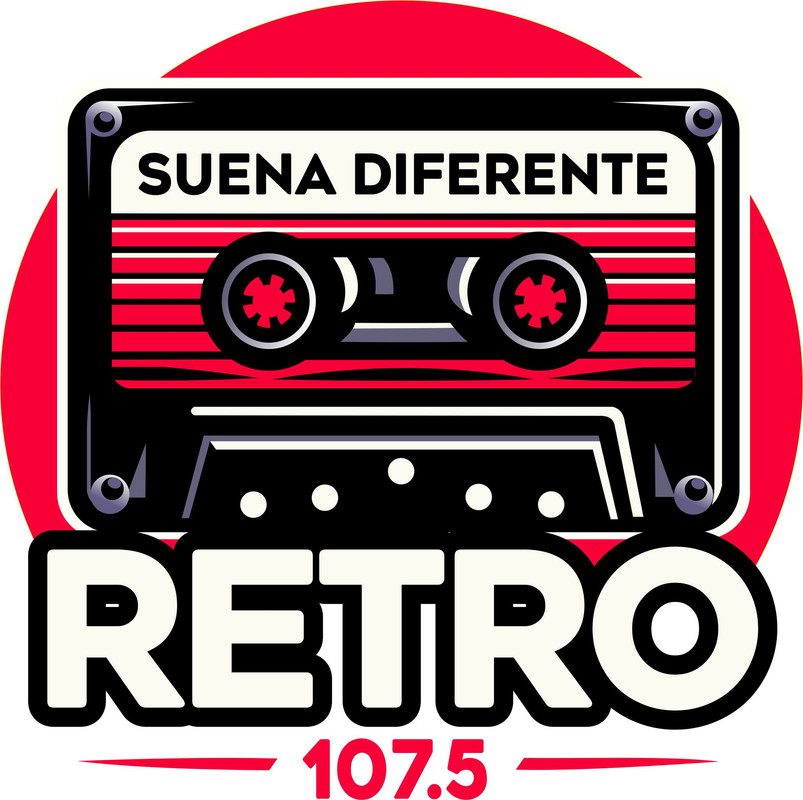 Retro 107.5 (GDL) - 107.5 FM - XHVOZ-FM - Grupo Audiorama Comunicaciones - Guadalajara, Jalisco radio logo