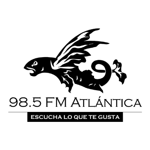 FM atlántica 98.5 radio logo