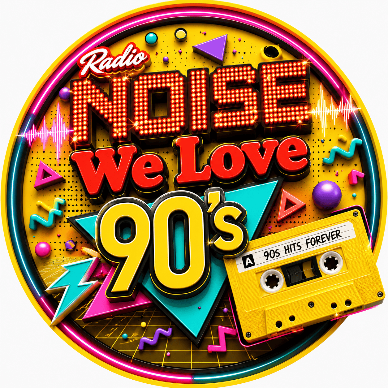 Radio Noise We Love 90s radio logo