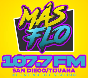 Mas Flo (Tijuana) - 107.7 FM - XHRST-FM - MLC Media - Tijuana, Baja California radio logo