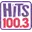 100.3 KISS FM radio logo
