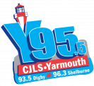 CJLS-FM "Y95" 95.5 Yarmouth, 93.5 Digby, 96.3 Shelburne, NS radio logo