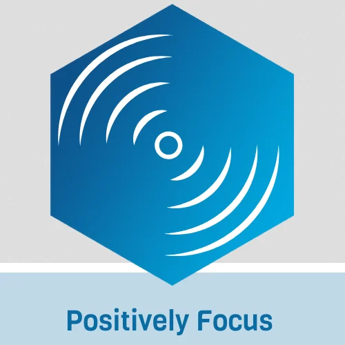 Positively Focus -om radio logo