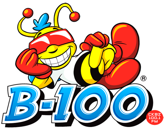 CKBZ-FM 100.1 "B-100" Kamloops, BC radio logo