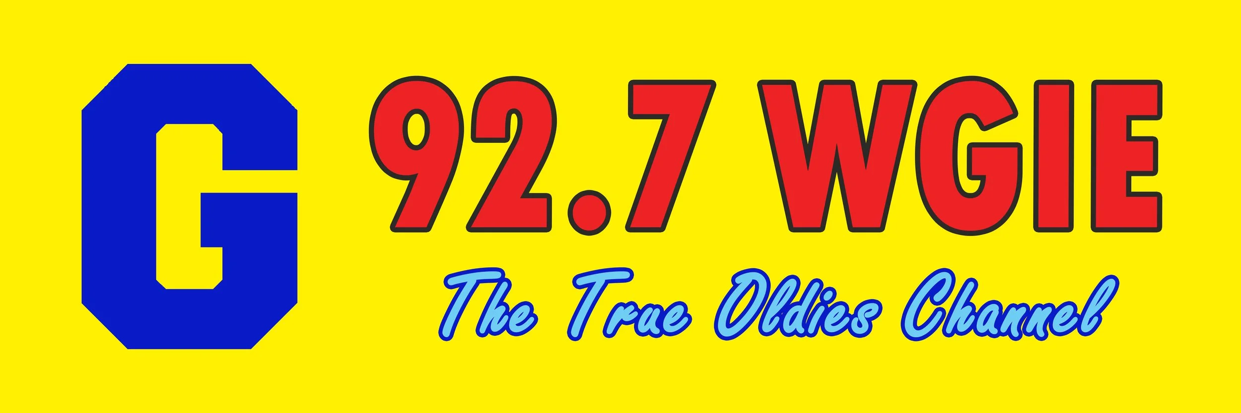 The True Oldies Channel 92.7 WGIE radio logo
