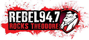 Rebel FM - Theodore - 94.7 FM (AAC) radio logo