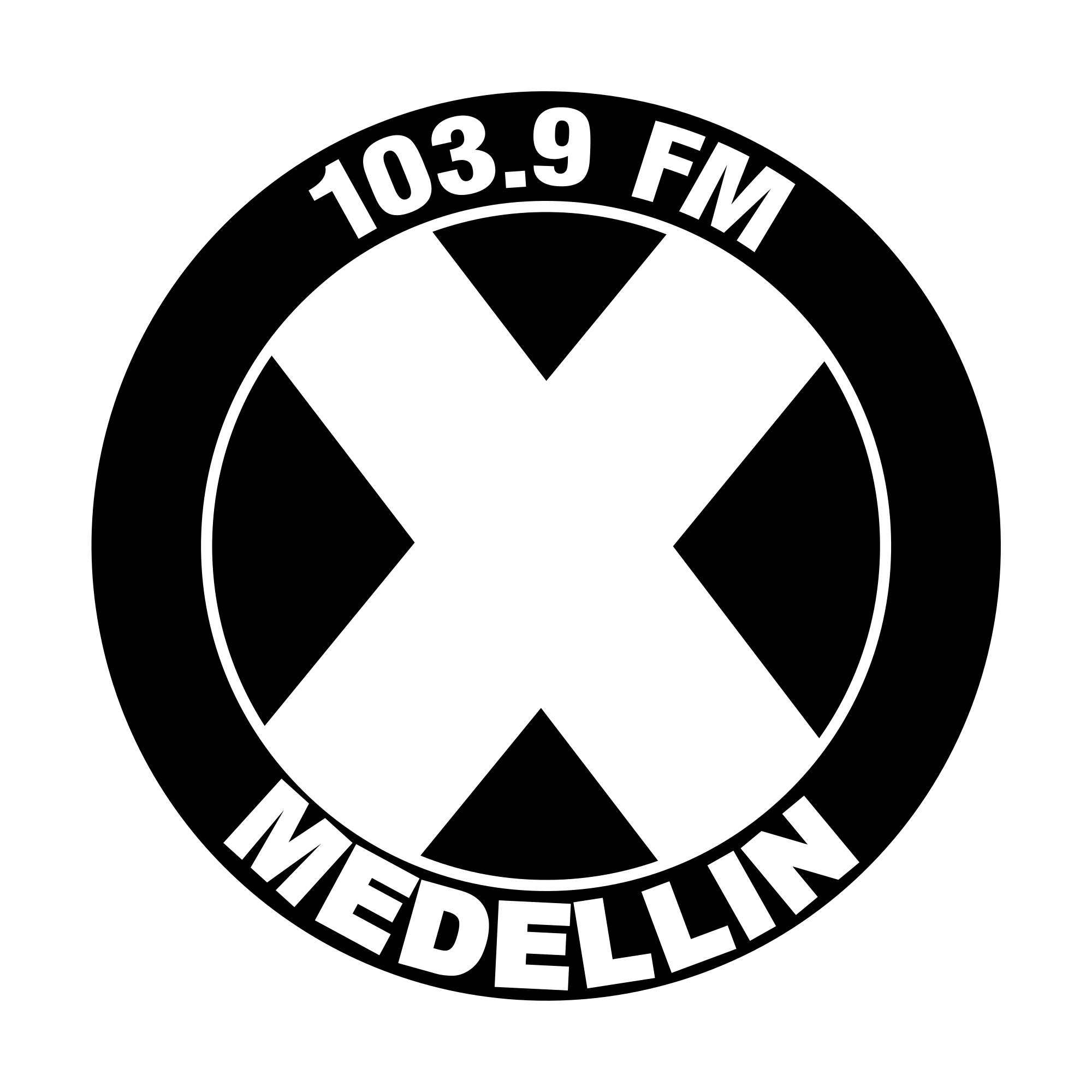 La X Medellín 103.9 FM radio logo
