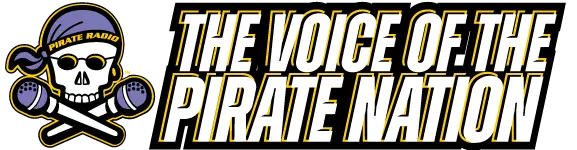 Pirate Radio 92.7 FM and 104.1 FM radio logo