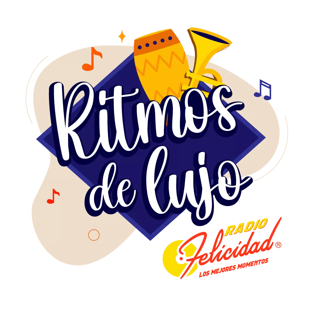 RITMOS DE LUJO en Radio Felicidad: Tropical, mambo, sonora y son radio logo