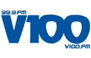 V.100 99.9 WVAF radio logo