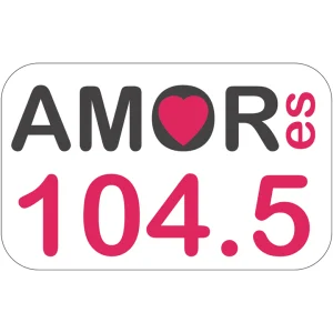 104.5 Amor Es (Aguascalientes) - 104.5 FM - XHDC-FM - Grupo Radiofónico ZER - Aguascalientes, Aguascalientes radio logo