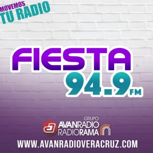 FIESTA 94.9 (Veracruz) - 94.9 FM - XHFM-FM - Grupo AvanRadio Radiorama - Veracruz, Veracruz radio logo