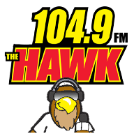 104.9 The Hawk radio logo