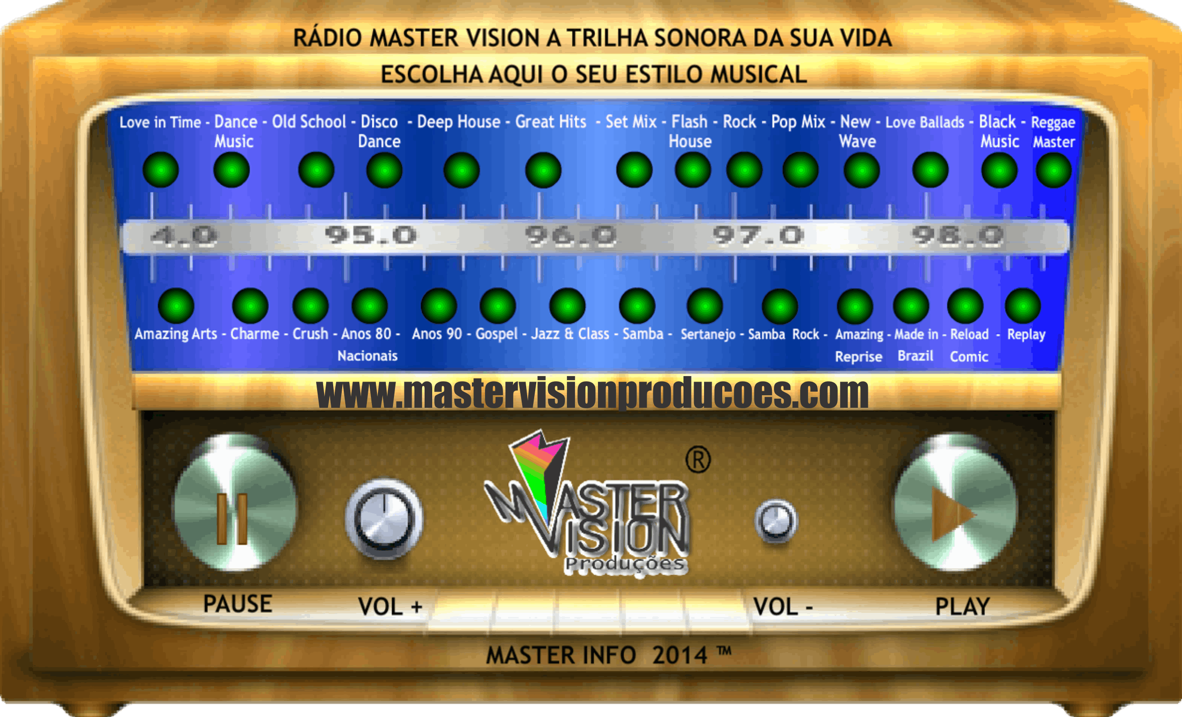 Master Vision Rádio radio logo