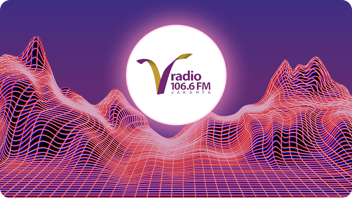 V Radio - Jakarta radio logo